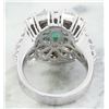 Image 4 : 5.12 CTW Emerald 14K White Gold Diamond Ring