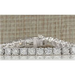 10.00 CTW Natural Diamond Bracelet In 14K Solid White Gold