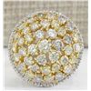 Image 1 : 7.12 CTW Natural Diamond Ring In 18K White Gold