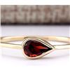 Image 1 : 0.50 CTW Natural Rhodolite Garnet Ring In 18K Yellow Gold
