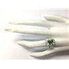 Image 4 : 3.55 CTW Natural Peridot And Diamond Ring 18K Solid White Gold