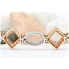 Image 5 : 4.75 CTW Natural Diamond 14K Solid Two Tone Gold Bracelet