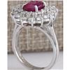 Image 3 : 3.79 CTW Natural Ruby And Diamond Ring 14K Solid White Gold