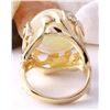 Image 3 : 11.08 CTW Natural Opal 18K Solid Yellow Gold Ring
