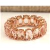 Image 3 : 11.10 CTW Natural Morganite Ring In 18K Rose Gold