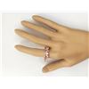 Image 4 : 11.10 CTW Natural Morganite Ring In 18K Rose Gold