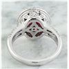 Image 4 : 3.50 CTW Ruby 14K White Gold Diamond Ring
