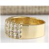 Image 2 : 1.40 CTW Natural Diamond Ring 18K Solid Yellow Gold