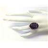 Image 4 : 16.86 CTW Natural Amethyst And Diamond Ring In 14K Yellow Gold