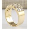 Image 3 : 1.40 CTW Natural Diamond Ring 14k Solid Yellow Gold