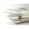 Image 4 : 7.92CTW Natural Peach Morganite And Diamond Ring In 18K Solid White Gold