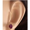 Image 3 : 1.80 CTW Natural Red Ruby Earrings 14K Solid Yellow Gold