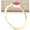 Image 3 : 0.60 CTW Natural Ruby And Diamond Ring In 14k Yellow Gold