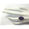 Image 4 : 10.80 CTW Natural Amethyst And Diamond Ring In 18K Solid White Gold