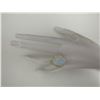 Image 4 : 12.02 CTW Natural Opal And Diamond Ring In 18K Yellow Gold
