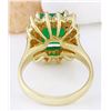 Image 3 : 4.70 CTW Natural Emerald 14K Solid Yellow Gold Diamond Ring