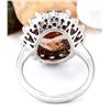 Image 3 : 8.72 CTW Natural Morganite 18K Solid White Gold Diamond Ring