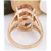 Image 3 : 11.30 CTW Natural Morganite 18K Solid Rose Gold Diamond Ring