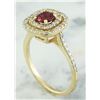 Image 4 : 1.40 CTW Ruby 14K Yellow Gold Diamond Ring