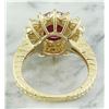 Image 3 : 3.30 CTW Ruby 18K Yellow Gold Diamond Ring