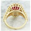 Image 4 : 5.10 CTW Ruby 18K Yellow Gold Diamond Ring