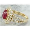 Image 6 : 5.10 CTW Ruby 18K Yellow Gold Diamond Ring