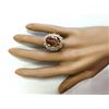 Image 4 : 13.70 CTW Natural Morganite And Diamond Ring In 18K Solid Yellow Gold