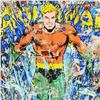 Image 2 : Mr. Brainwash, "Aquaman" Framed Limited Edition Silk Screen. Hand Signed and Numbered PP 3/5; Letter