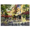 Image 1 : Marilyn Simandle, "Le Bistro" Limited Edition on Canvas, Numbered and Hand Signed with Letter of Aut