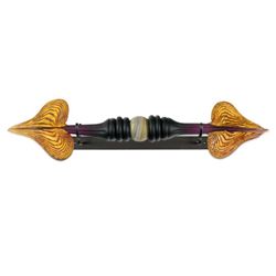 "Austral Sculpture" Hand-Blown Glass Sculpture, Hand Signed by GartnerBlade Glass, with Metal Displa