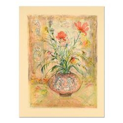 Edna Hibel (1917-2014), "Thistle Rose and a Day Lily" Limited Edition Lithograph, Numbered and Hand 
