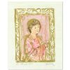 Image 1 : Edna Hibel (1917-2014), "Meditation" Limited Edition Lithograph with Remarque, Numbered and Hand Sig