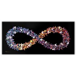 Patricia Govezensky- Original 3D Metal Art on Wood "Infinity"