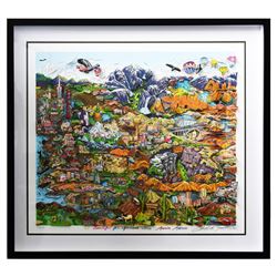 Charles Fazzino- 3D Construction Silkscreen Serigraph "O BEAUTIFUL FOR SPACIOUS SKIES…AMERICA…AMERIC