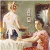 Image 2 : Pino (1939-2010), "Sharing Moments" Artist Embellished Limited Edition on Canvas, CP Numbered and Ha