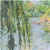 Image 2 : Charles Knecht, "Central Park Lake" Original Oil Painting on Canvas, Hand Signed with Letter of Auth