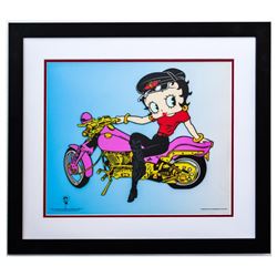 Betty Boop- Sericel "Betty Boop on Motorcycle"