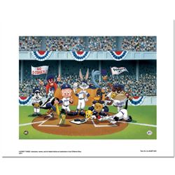 "Line Up At The Plate (Dodgers)" is a Limited Edition Giclee from Warner Brothers with Hologram Seal