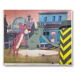 The Pink Panther Show Original Production Cel and Production Sketch. Includes letter of authenticity