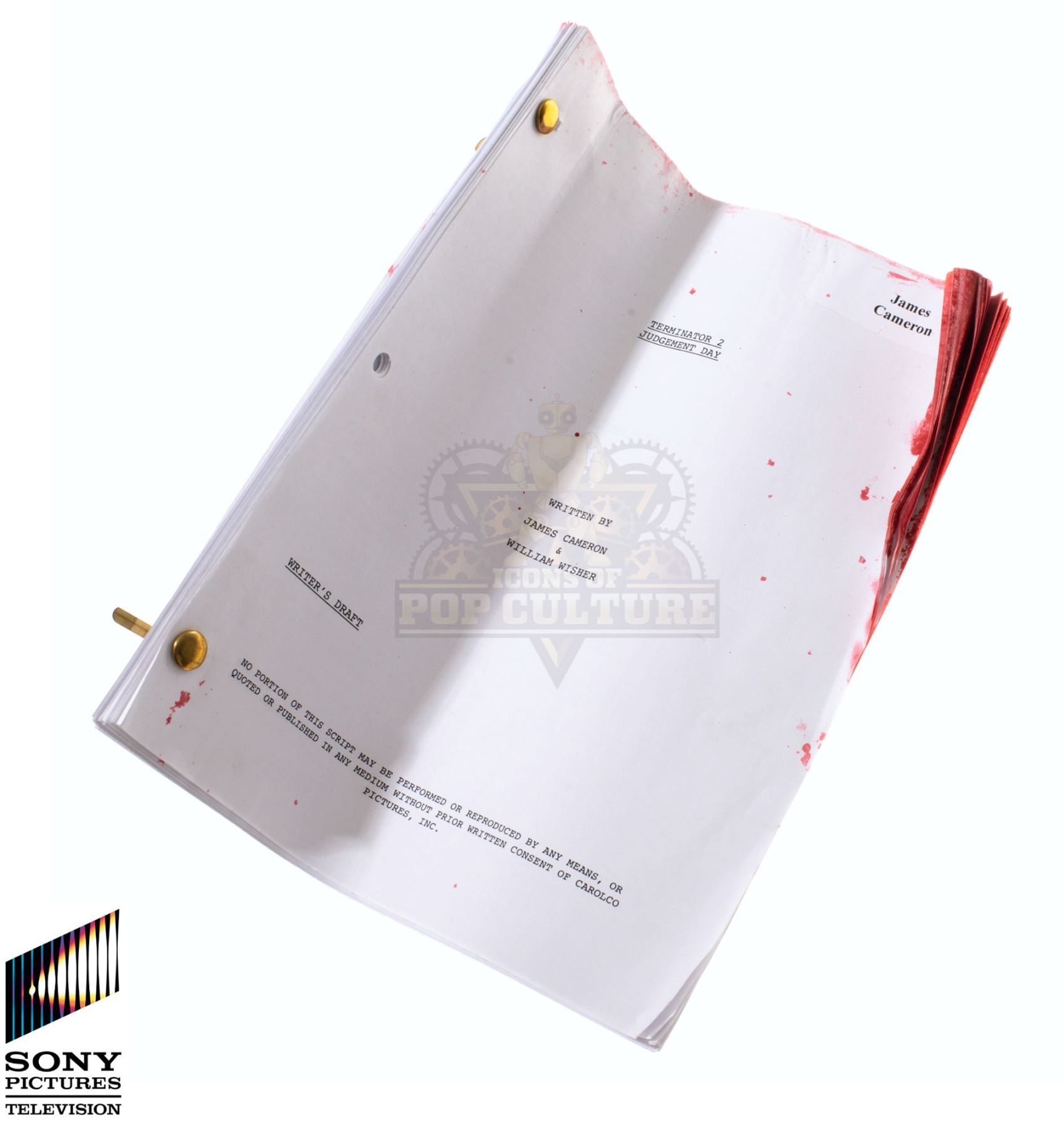 Blood Stained Script Future Man (TV) – James Cameron’s “Terminator 2” Blood Stained Script ...