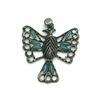 Image 1 : NAVAJO BIRD PENDANT PIN POINT TURQUOISE STONES