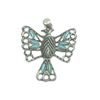 Image 2 : NAVAJO BIRD PENDANT PIN POINT TURQUOISE STONES