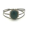 Image 2 : SPLIT SHANK NAVAJO CUFF BANGLE W GREEN STONE