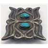 Image 3 : NAVAJO STERLING BELT BUCKLE MARKED "RT"