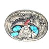 Image 10 : M. THOMAS JR FAUX BEAR CLAW BELT BUCKLE TURQUOISE