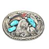 Image 2 : M. THOMAS JR FAUX BEAR CLAW BELT BUCKLE TURQUOISE