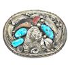 Image 8 : M. THOMAS JR FAUX BEAR CLAW BELT BUCKLE TURQUOISE