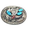 Image 9 : M. THOMAS JR FAUX BEAR CLAW BELT BUCKLE TURQUOISE