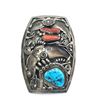 Image 10 : FJ FAUX CLAW BELT BUCKLE TURQUOISE CORAL