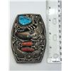 Image 14 : FJ FAUX CLAW BELT BUCKLE TURQUOISE CORAL